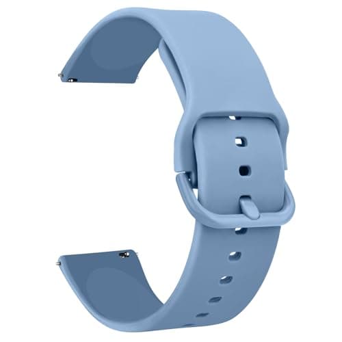 Image of 20mm 22mm Silicone Watch Strap for Women Men, Quick Release Replacement Strap with Stainless Steel Buckle Sport Watchbands Wrist Straps, smart watch wristband (20mm, Sky Blue)