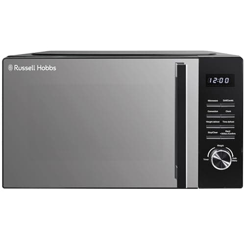 Image of Russell Hobbs Black Microwave 23 Litre 900W Microwave, 3-in-1 1000W Grill and 1700W Oven, 5 Power Levels, 10 Autocook Settings including Defrost, RHM2366B