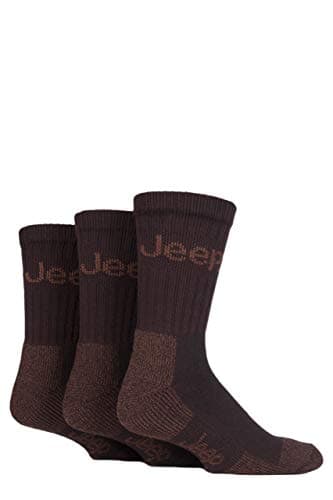 Image of Jeep Men's JM273 3 Pair Luxury Terrain Socks Brown 6-11