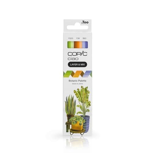 Image of COPIC Ciao Layer & Mix Pen Set Of 3 Botanic Palette Markers, Art, Craft, Colouring, Graphic, Highlighter, Design, Anime Manga