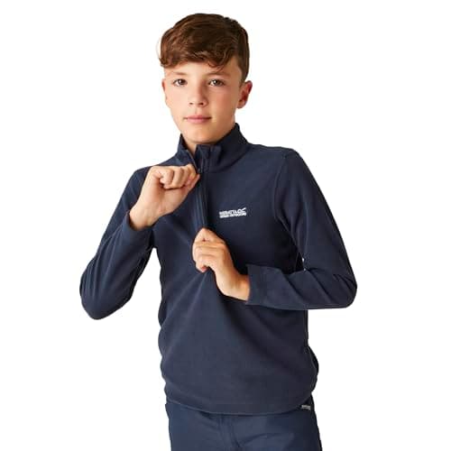 Image of Regatta Kids Hot Shot II Fleece Anti-Pill Midlayer Top Navy