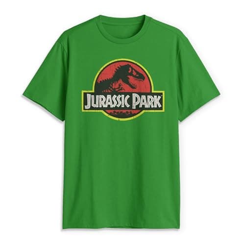 Image of Jurassic Park Men's Classic Movie Logo T-Shirt, Kelly Green, Large