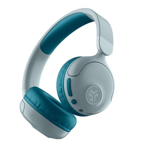 Image of JLab JBuddies Pop Kids Headphones Wireless - 48H+ Playtime & Wired Mode, Volume Safe 85/95dB, Foldable Kids Bluetooth Headphones for Boys & Girls - Children's Earphones with Wireless Share Mode, Teal
