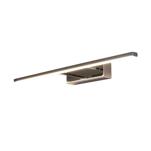 Image of TEKLED Contemporary Bathroom Over Mirror LED Light | 12W 4000K Cool White | IP44 Waterproof Energy Saving Make Up Sconce Light | for Picture Frames & Bathroom Sanity Mirrors | Chrome (Built-in LED)