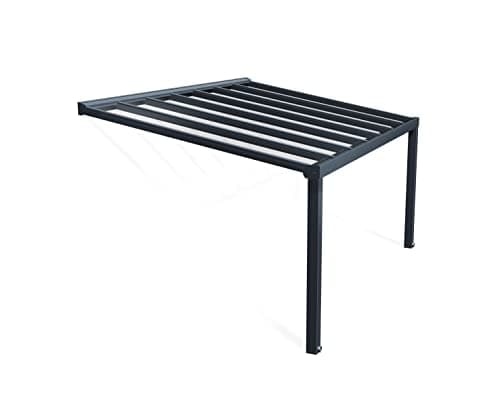 Image of Palram Canopia Veranda Pergola 3.4x5.2cm Patio Cover Polycarbonate Roof Stockholm Grey Clear…