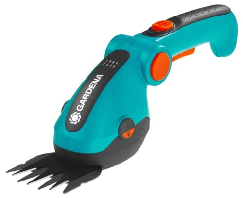 Image of GARDENA (09887) Cordless Hedge Trimmer and Grass Shears, Electric Garden Tools for Battery Trimming of Lawn Edges, Shrubs, and Bushes. Handheld with 80 Min Runtime.