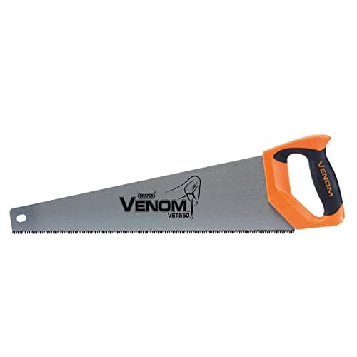 Image of Draper 82203 Venom First Fix Venom Triple Ground 8PPI Handsaw, 550 mm Blade Length , Orange