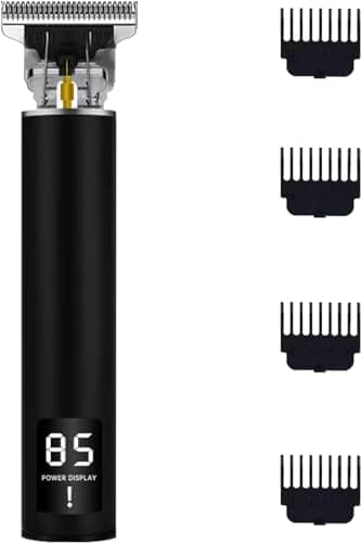 Image of Hair Clippers Men,Electric Hair Clippers for Men Cordless Hair Trimmer Waterproof Beard Trimmer LED Display with 4 Guide Combs 1200 mAh Type-c Chager Cable 50 cm Cord Dual Power Modes