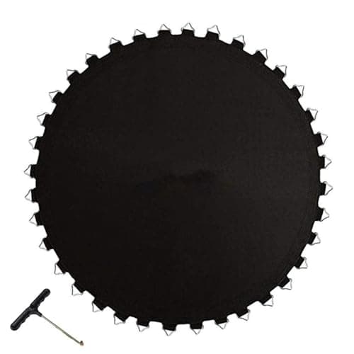 Image of MOUNTTU Trampoline Mat with 60 V-Rings Fit 10ft Frames ＆ 5.5" Spring, Trampoline Replacement Mat High Elasticity UV & Water Resistant Round Replacement Parts Parts