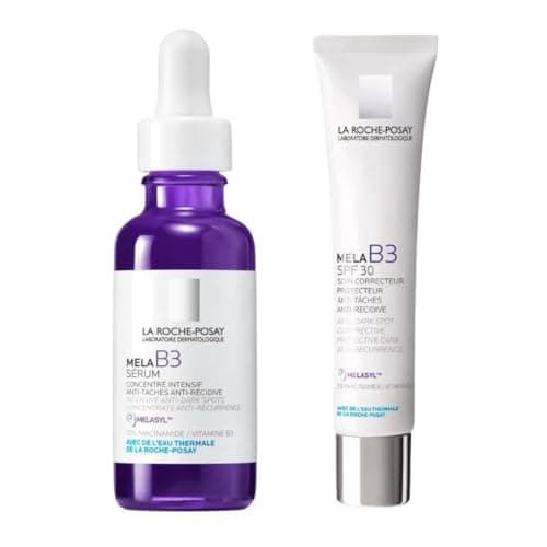 Image of La Roche-Posay Mela B3 SPF30 Moisturiser & Mela B3 Serum Duo – Anti-Dark Spot Brightening Routine for Uneven Skin Tone – 40ml + 30ml