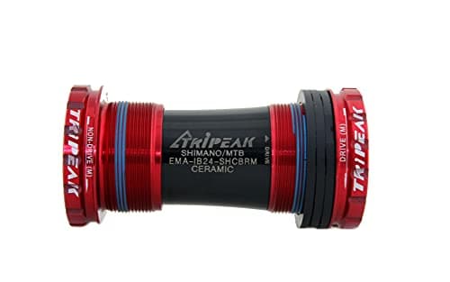 Image of TRiPEAK Bottom Bracket BSA/ITA/C60/CR1/T47, with Ceramic Bearings for 24mm SHIMANO Hollowtech II Road/Mtb Cranksets, Threaded BB compatible with TREK, GIANT, SPECIALIZED, CANYON, CAMPAGNOLO Frame