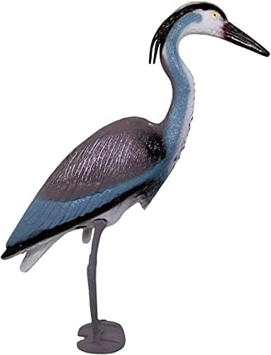 Image of Unibos | Falcon Decoy Bird Scarer | Life like Colouring | Large Realistic Decoy | Plastic Bird Repeller | Garden Pond Outdoor | Beige - One Size (Decoy Heron)
