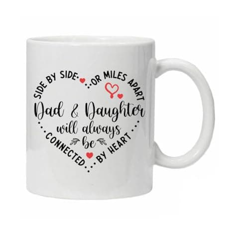 Image of Novelty Mug Sentimental Quote Mug Dad & Daughter Inspirational Gift for Any Occasion Beautiful Cup for Christmas Birthday Or Just to Say I Love You Comes Boxed Ready for Gifting