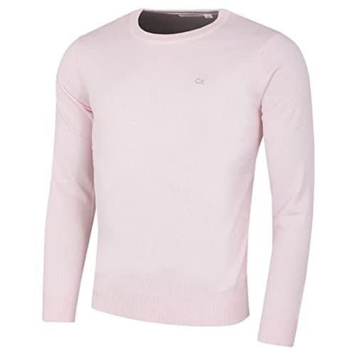 Image of Calvin Klein Mens Crew Neck Sweater - Pink - S