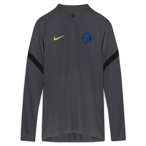 Image of Nike Inter Mnk Dry Strk Dril Top Cl Long Sleeved T-Shirt - Dark Grey/Black/(Tour Yellow) (No Sponsor-3RD), Large