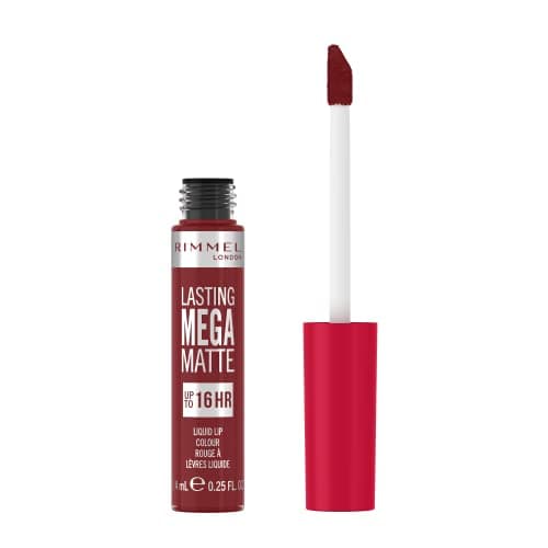 Image of Rimmel London Lasting Mega Matte Liquid Lipstick, Longwear, Moisturizing, Vegan Formula - 930 - Ruby Passion, 8 ml