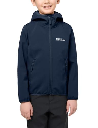 Image of Jack Wolfskin FOURWINDS JACKET KIDS, Unisex children Softshell jacket, night blue,