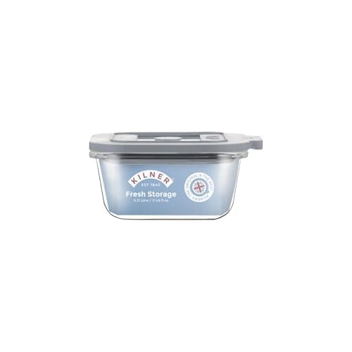 Image of Kilner Fresh Storage 0.31 Litre Airtight Glass Container Durable Leakproof Lid with Vacuum Seal for Food Storage Leftovers Snacks Meal Prep Batch Cooking