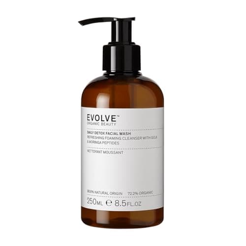 Image of Evolve Organic Beauty Daily Detox Facial Wash with Aloe Vera and Moringa Peptides - Organic Face Wash & Cleanser For Normal, Combination & Oily Skin (250ml)