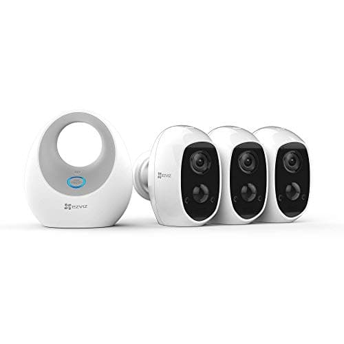 Image of EZVIZ Triple C3A Indoor/Outdoor Battery Camera and Hub with Built-in Siren