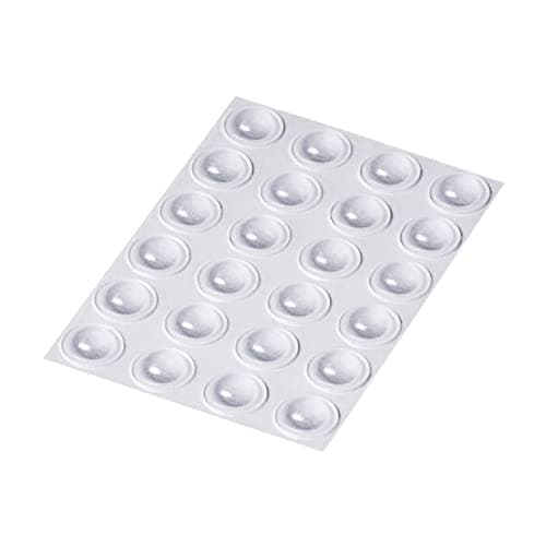 Image of Happy Bananas Self Adhesive Clear Domed Bumper Dots, Rubber Feet for Cabinet Doors, Glass, Chopping Boards, Crafts - 10mm x 3.1mm (24)