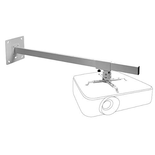 Image of celexon universal projector wall mount MultiCel WM1200 white | tiltable, swivelling & length-adjustable projector mount up to 120 cm wall distance | max. load capacity 15 kg