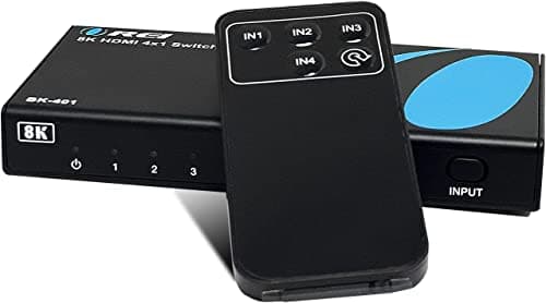 Image of OREI 8K 4x1 HDMI 2.1 Switch 4K @ 120hz Switcher 4 in 1 Out, Support HDR, HDR10, Dolby Vision, HLG 48Gbps for Xbox Series X PS5 Roku Fire TV Monitor Projector Dolby