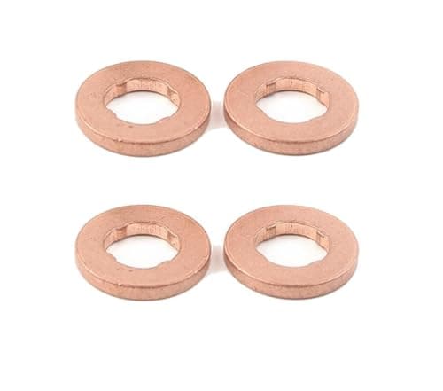 Image of 4X Injector Copper Washer Seals FOR FORD TRANSIT MK7 RANGER TOURNEO, FIAT DUCATO, CITROEN RELAY, PEUGEOT BOXER 1378433, 1565.AH, 1565AH, 6C1Q9M577AB
