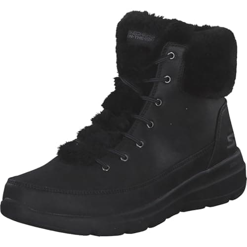Image of Skechers Women's Glacial Ultra Wonderland Ankle Boot, Black Textile, 4 UK