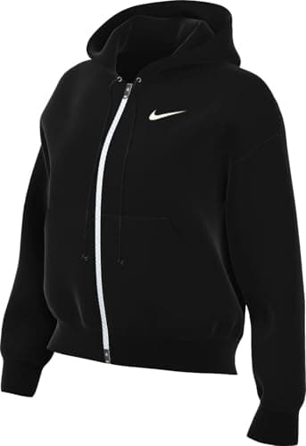 Image of NIKE DQ5758-010 W NSW PHNX FLC FZ OS HOODIE Sweatshirt Women's Black/sail 2XL-S
