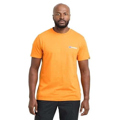 Image of Berghaus Men's Front & Back T-Shirt | 100% Cotton Non-Technical T-Shirt, Orange, XL