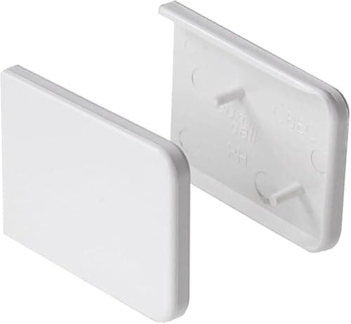 Image of Windows4You Short Window Cill End Caps (Pair) – White uPVC Capping Board Trims for External Window Sill Finishing