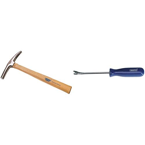 Image of Draper Expert 19724 190 g Magnetized Forked face Tack Hammer with Hickory Handle & 64804 195 mm Tack Lifter