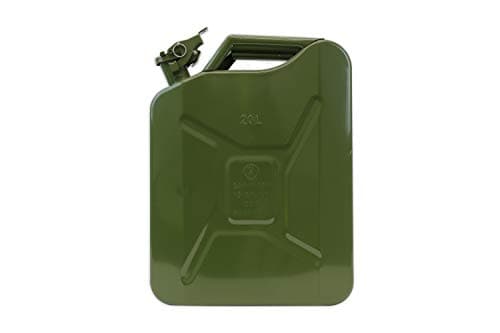 Image of Streetwize -20L Metal Jerry Can for Petrol or Diesel – UN Approved, Leak-Proof Locking Pin, Toughened Steel Fuel Container for Roadside Emergencies and Safe Transportation - SWJC20