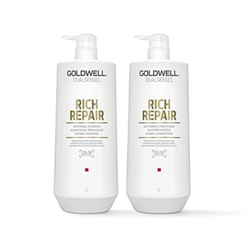 Image of Goldwell Dualsenses Rich Repair Restoring Shampoo and Conditioner Set, 1 Litre