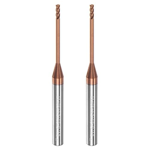 Image of sourcing map 2pcs Square Nose End Mill 4mm Shank 1.5mm x 20mm AlTiSin Coated Solid Carbide Long Reach Extended Neck 4 Flutes CNC Router Bit Milling Cutter for Stainless Steel Hardened Steel