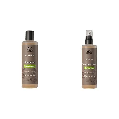 Image of Urtekram Rosemary Shampoo and Leave In Spray Conditioner Bundle for Fine Hair, Natural, Organic and Vegan