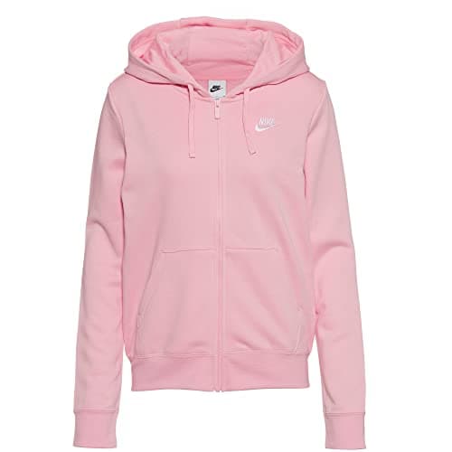 Image of NIKE Women's Sportswear Club Fleece Hoodie for Women Jacket, Med Soft Pink/White, M