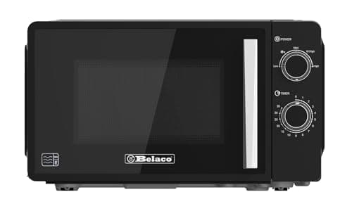 Image of Belaco 800W Microwave Compact Size Microwave Oven with Manual Control, 10 Power Levels, 20L Capacity, Timer Function, Easy Clean Interior Ideal for Home or Office Use