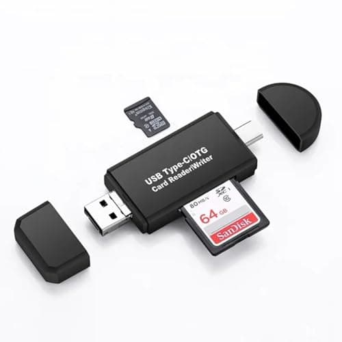 Image of Quantum Leap SD Card Reader, SD/Micro, USB Type C Micro USB OTG Adapter and USB 2.0 Portable Memory Card Reader for SDXC, SDHC, SD, MMC, RS-MMC, Micro SDXC, Micro SDHC Card and UHS-I Cards