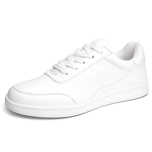 Image of MIXIN Women Fashion Sneakers Lace Up Sneakers Low Top Casual Shoes for Women White Size 6