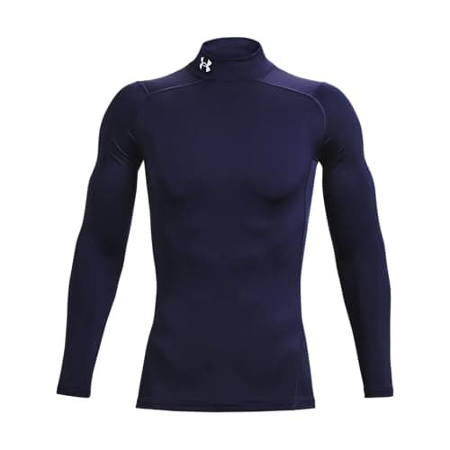 Image of Under Armour Men's UA CG Armour Comp Mock, Men's Base Layer with a Polo Neck, Thermal Long Sleeve Top for Winter Running and Skiing with Anti-Odour Technology