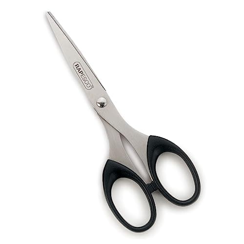 Image of Rapesco CS6RY0B1 Essential 16cm Stainless Steel Scissors, Black