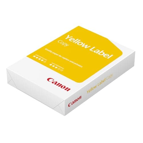 Image of Canon Yellow Label - Everyday Multipurpose A4 Printer Paper 80gsm, 1 Ream (500 Sheets) for Home and Office use
