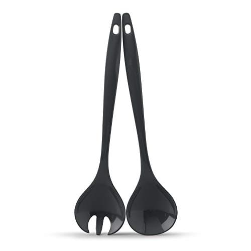 Image of Zeal Melamine Salad Servers, Salad Fork and Spoon Serving and Mixing Set, 29cm