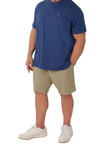 Image of BadRhino Big & Tall Stone Stretch Elasticated Waist Chino Shorts - Men's - Plus Size Curve