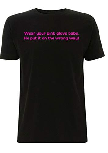 Image of Time 4 Tee Pulp Inspired T Shirt Pink Glove Different Class 90s Britpop Jarvis Cocker Indie Music Quote Lyrics Song Words (Medium, Black)
