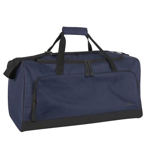 Image of 55 Liter, 24 Inch Lightweight Canvas Duffle Bags for Men & Women for Traveling and Gym Sports Equipment Bag (Navy)