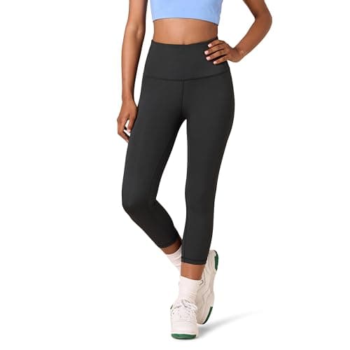 Image of Amazon Essentials Women's Active Sculpt Workout Athleisure High Rise Capri Leggings (Available in Plus Size), Black, M