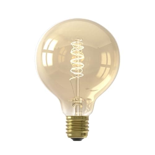 Image of CALEX LED Bulb E27, G95, Spiral Filament, Vintage Gold, 2100K Warm White Light, Dimmable